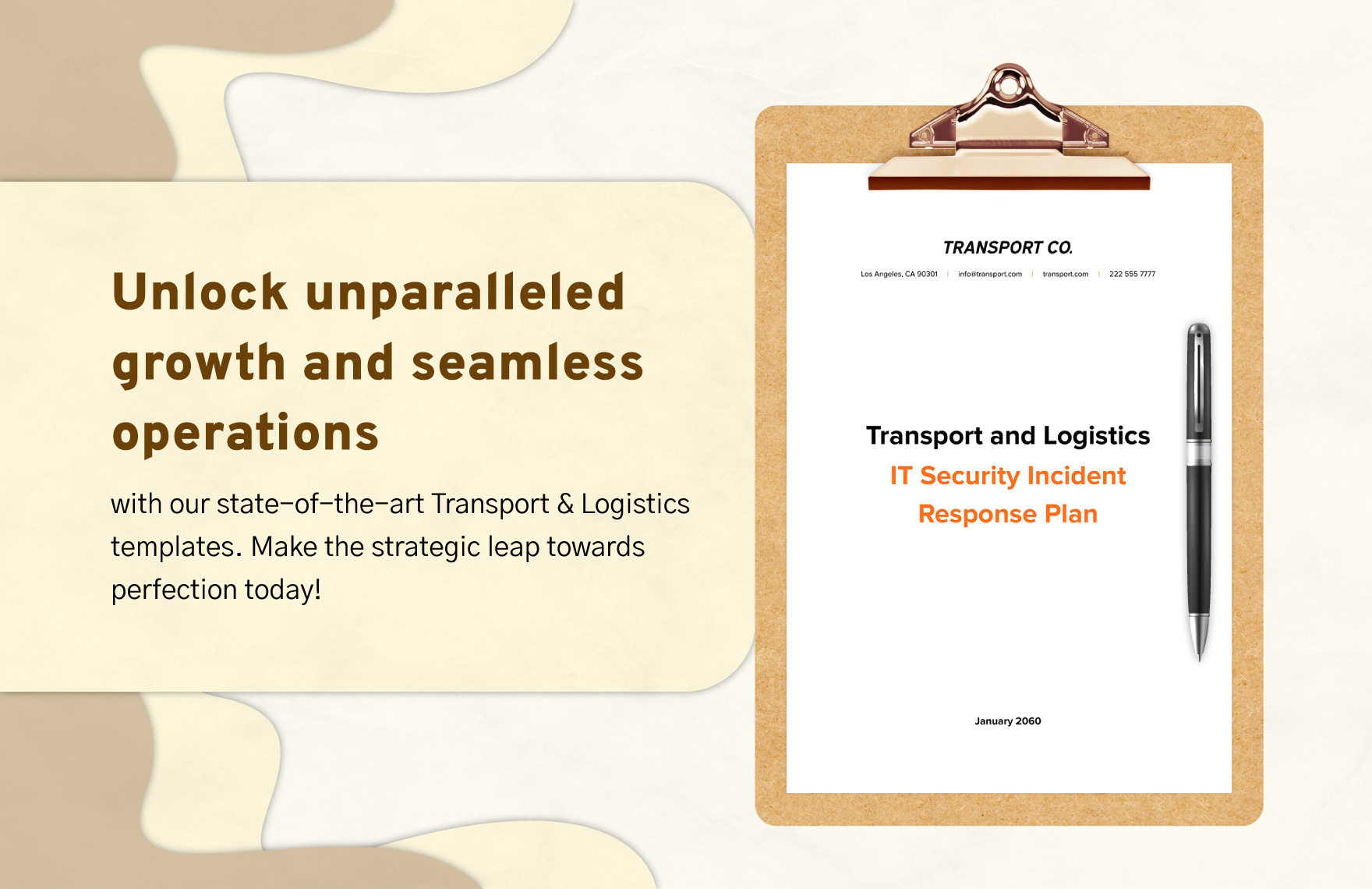 Transport and Logistics IT Security Incident Response Plan Template