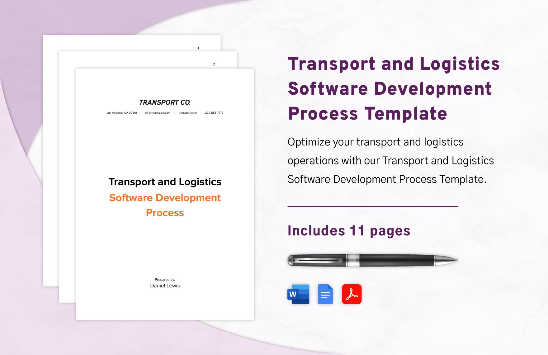 Transport and Logistics Software Development Process Template