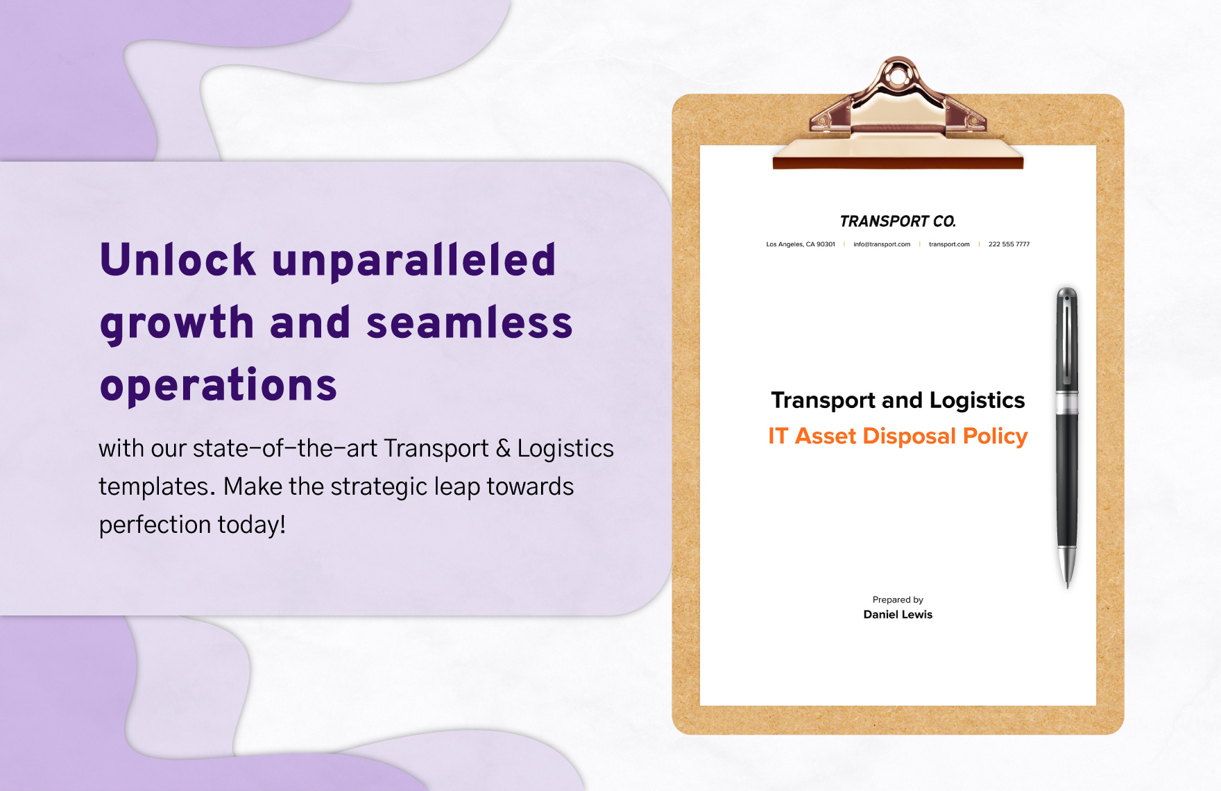 Transport and Logistics IT Asset Disposal Policy Template