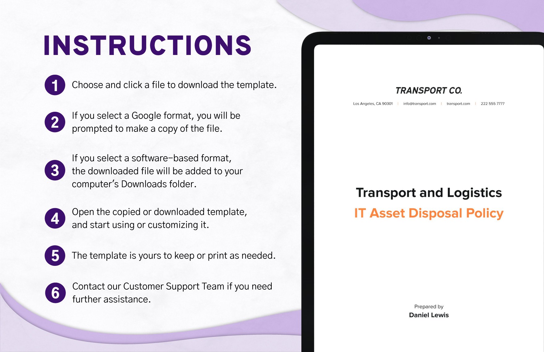 Transport and Logistics IT Asset Disposal Policy Template