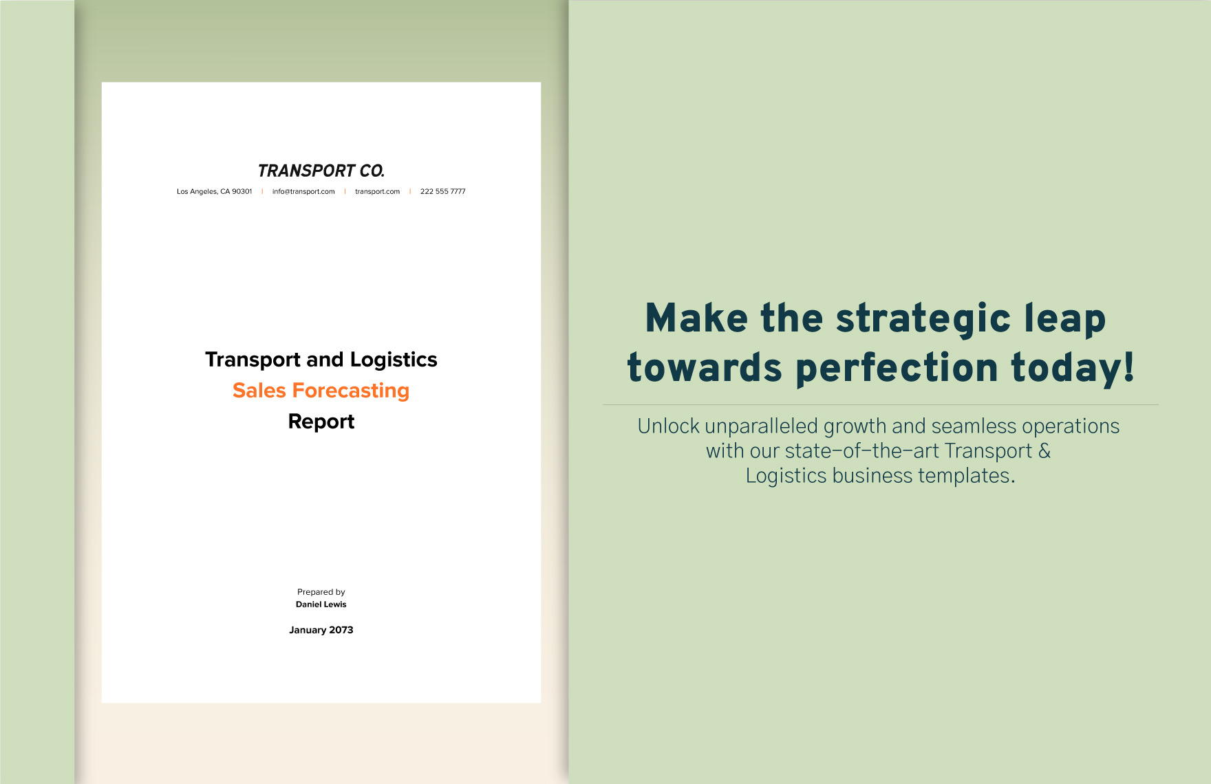 Transport and Logistics Sales Forecasting Report Template