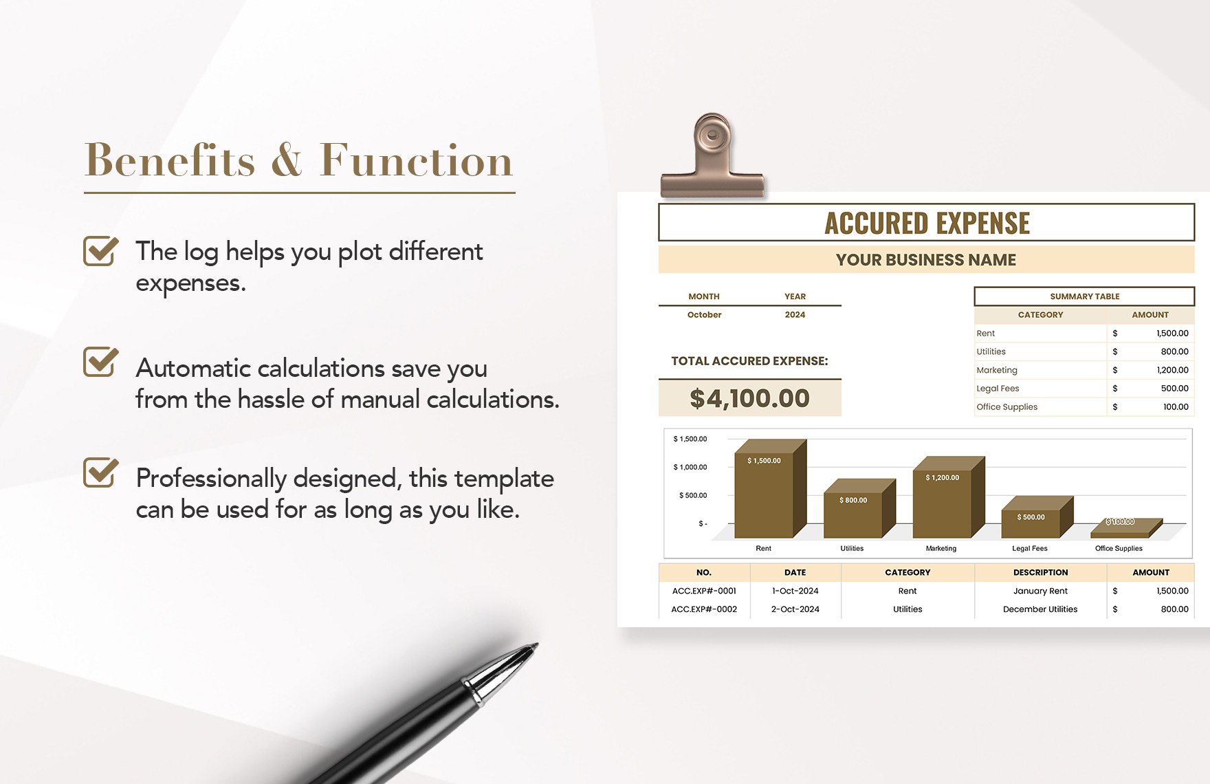 Accured Expense Template