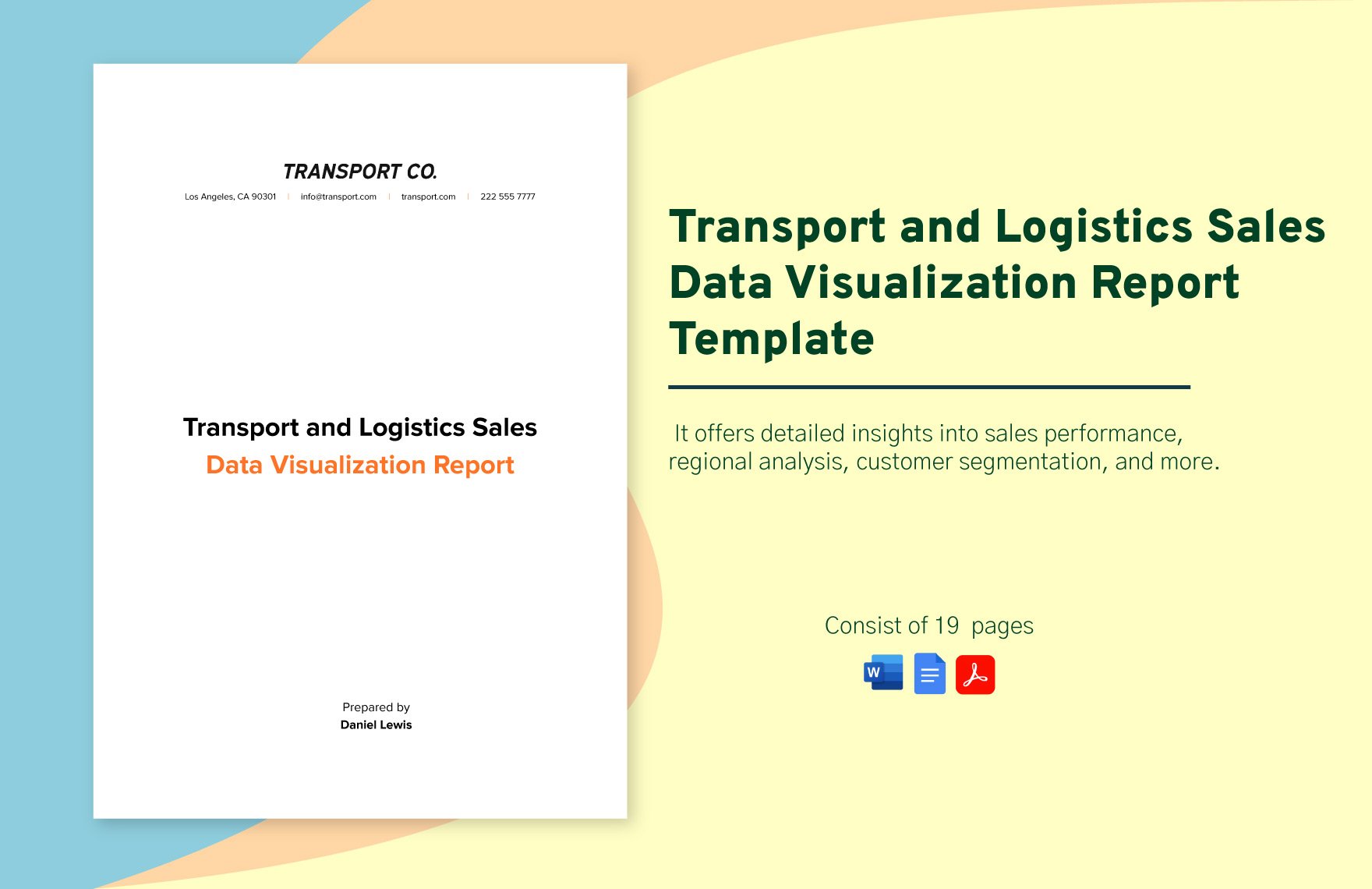 Transport and Logistics Sales Data Visualization Report Template