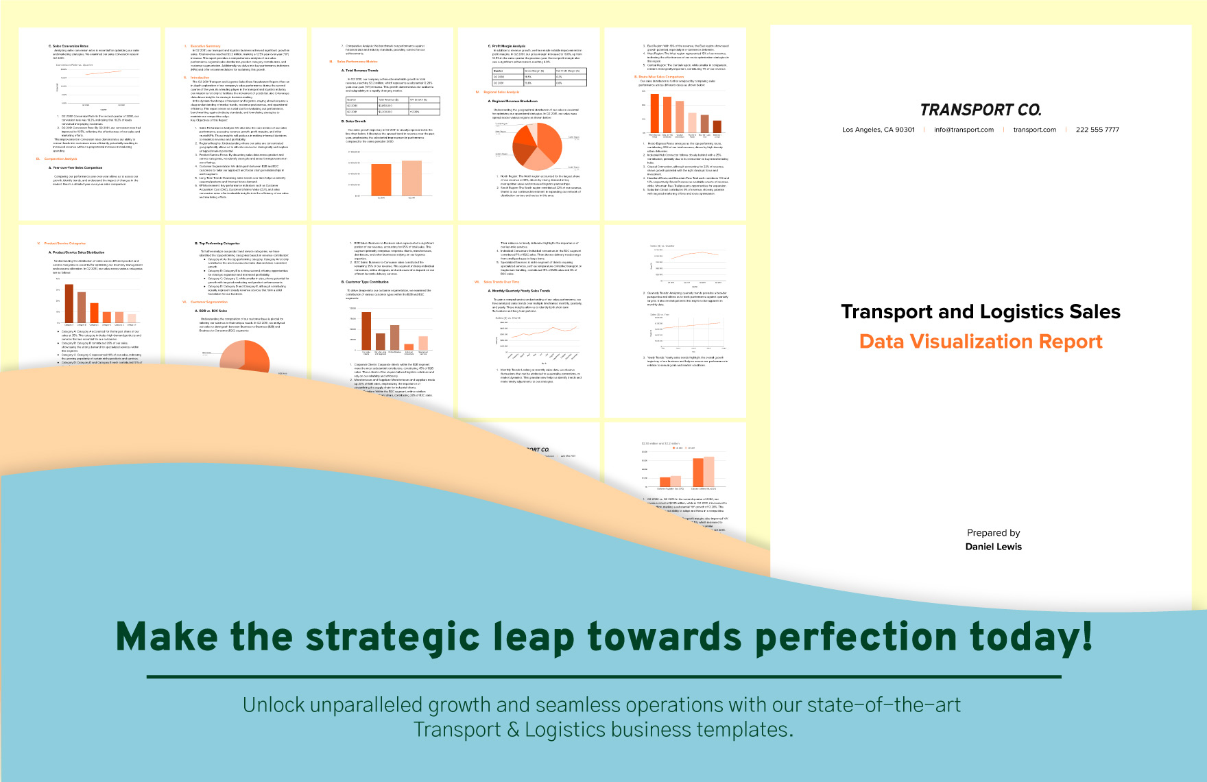 Transport and Logistics Sales Data Visualization Report Template