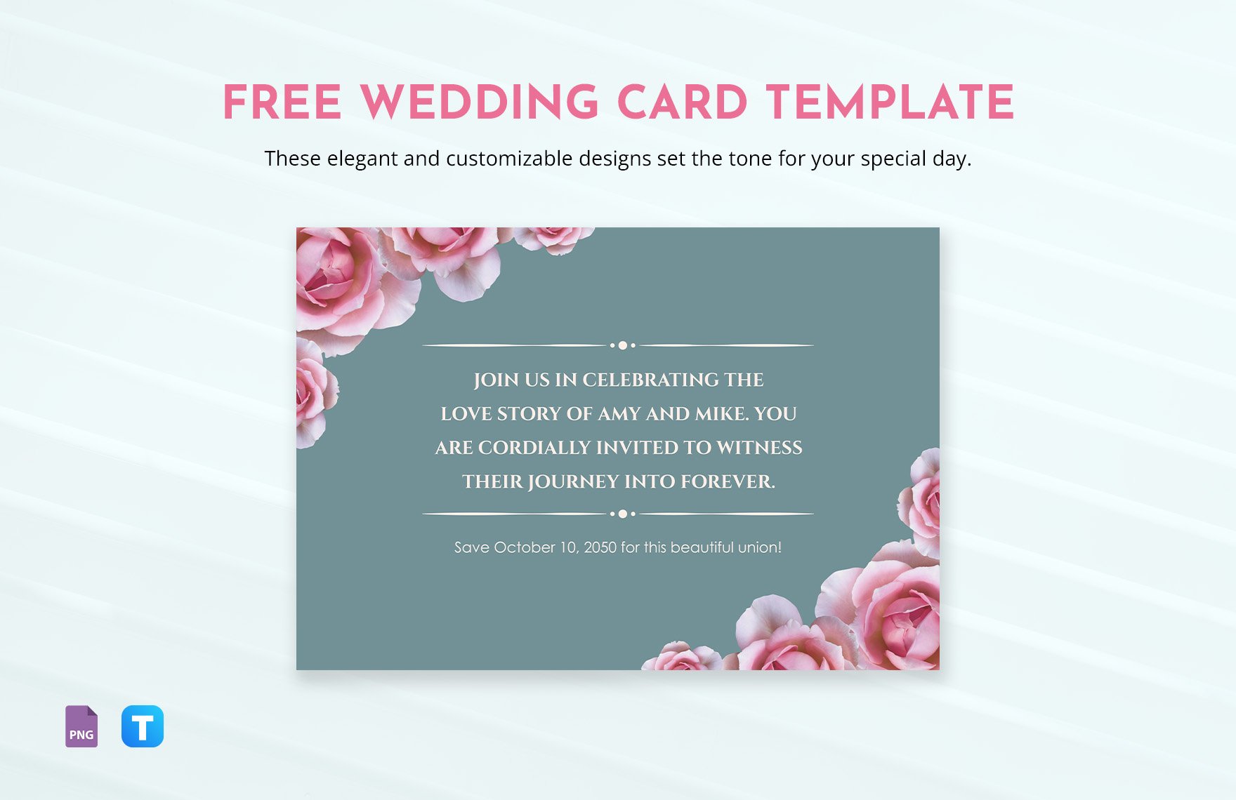 Free Wedding Card Template in PNG
