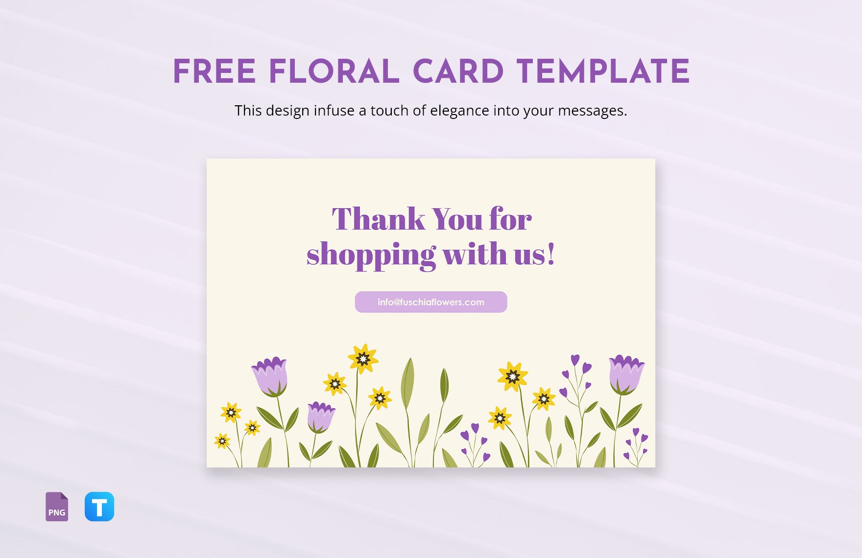 Free Floral Card Template in PNG