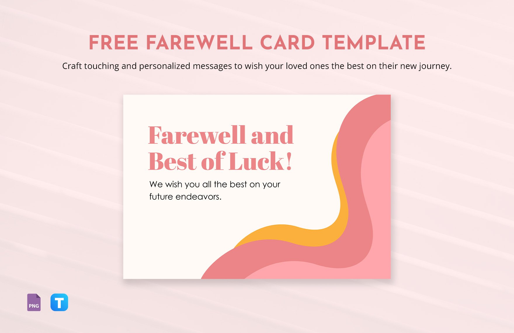 Farewell Card Template in PNG