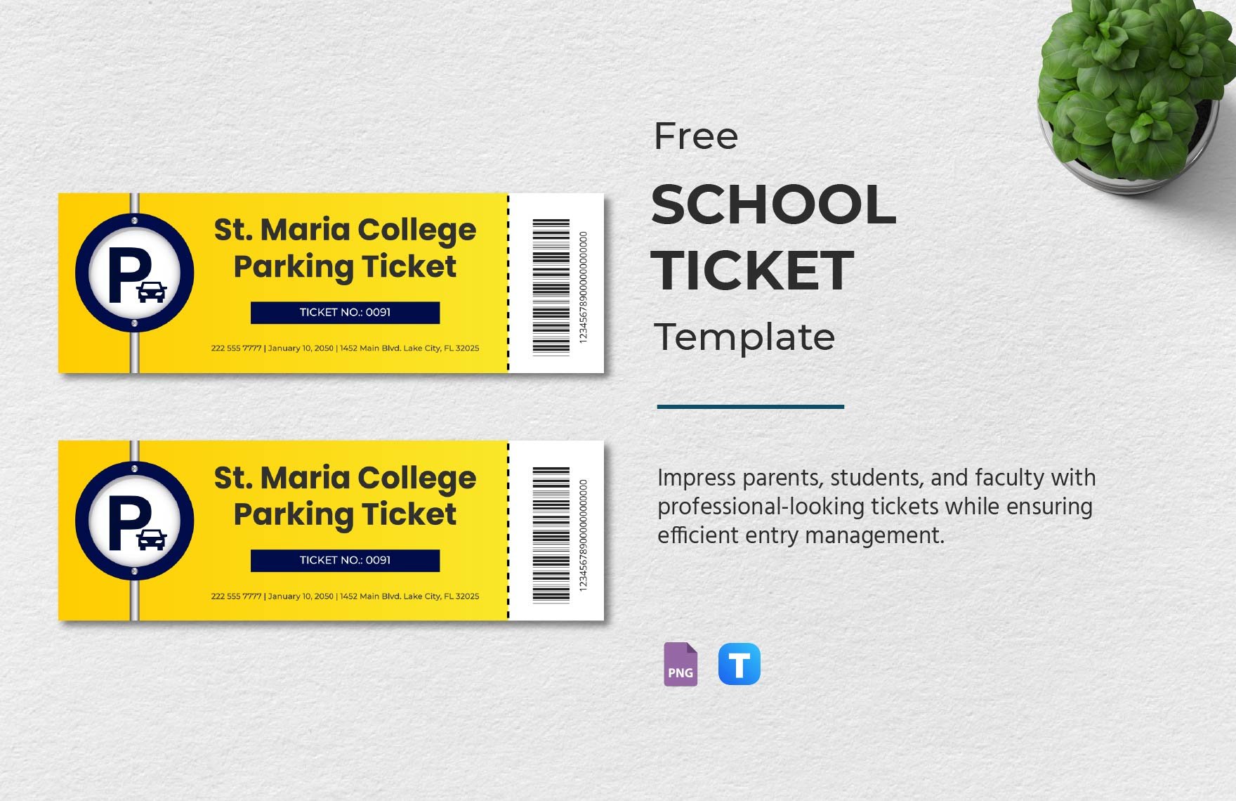 Blank ticket template 11834992 PNG