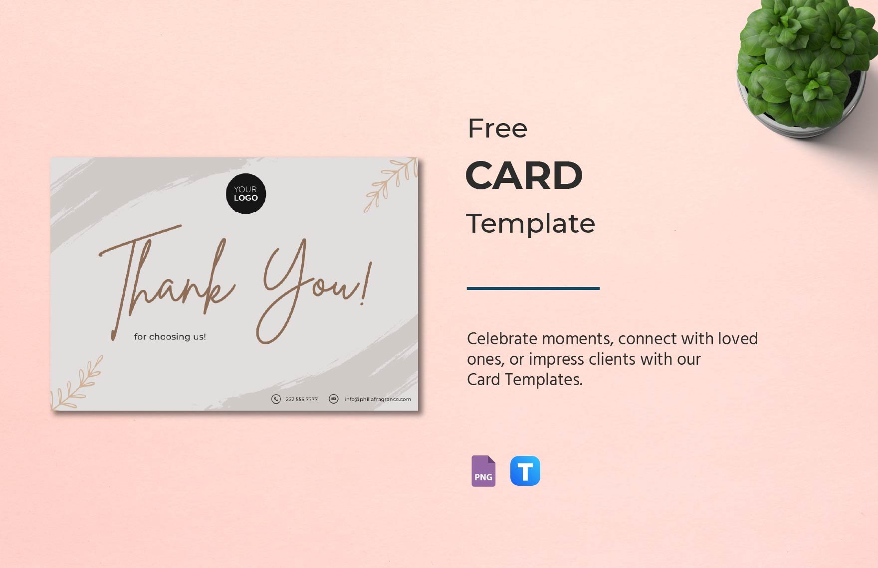 Card Template in PNG