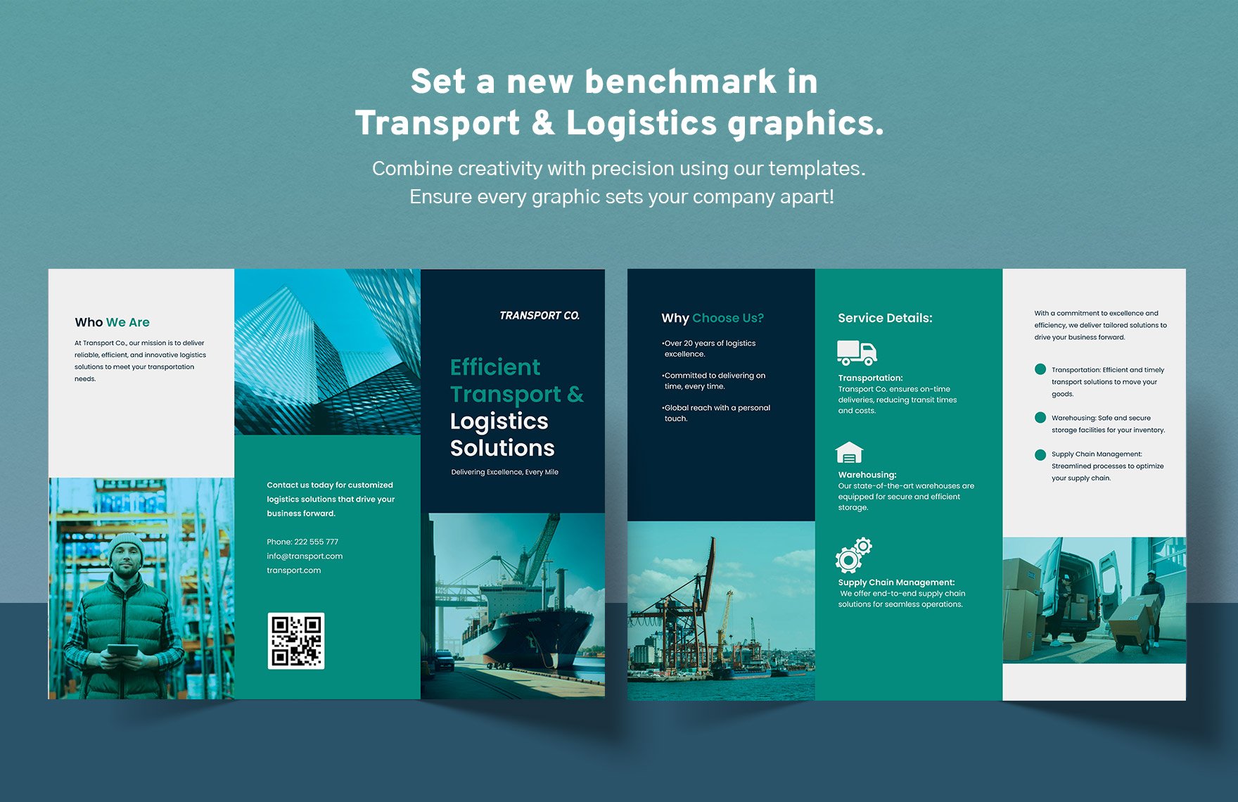 Transport and Logistics Services Brochure Template