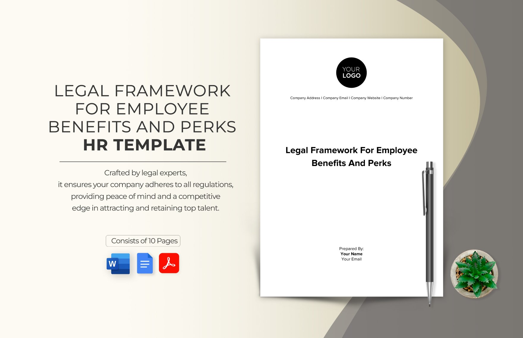 Legal Framework for Employee Benefits and Perks HR Template