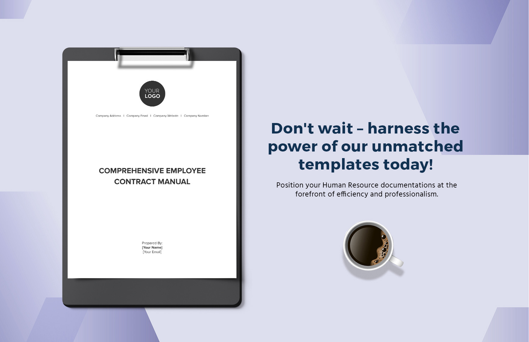 Comprehensive Employee Contract Manual HR Template