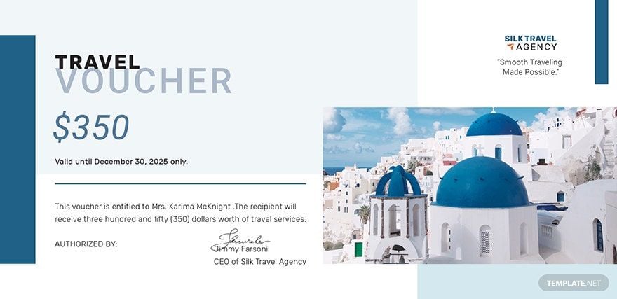 Travel Agency Voucher Template