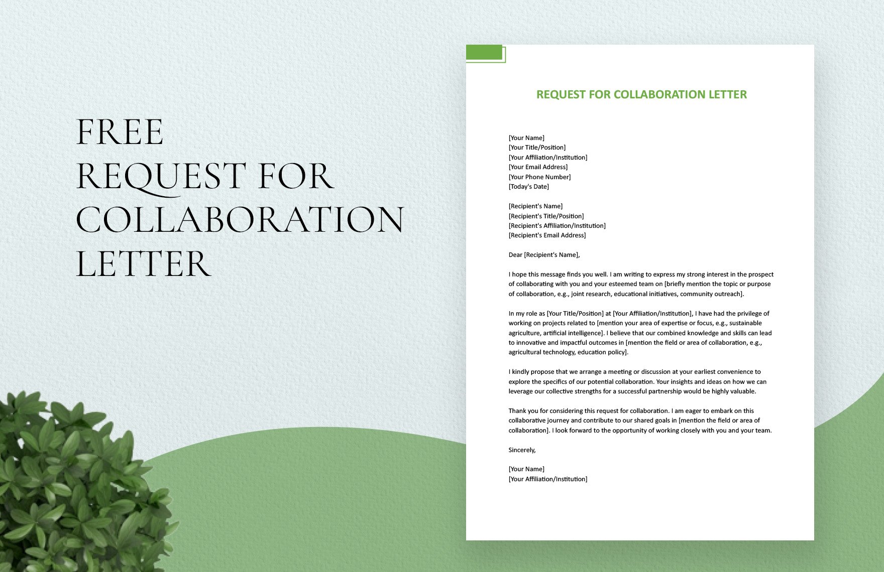 Request For Collaboration Letter