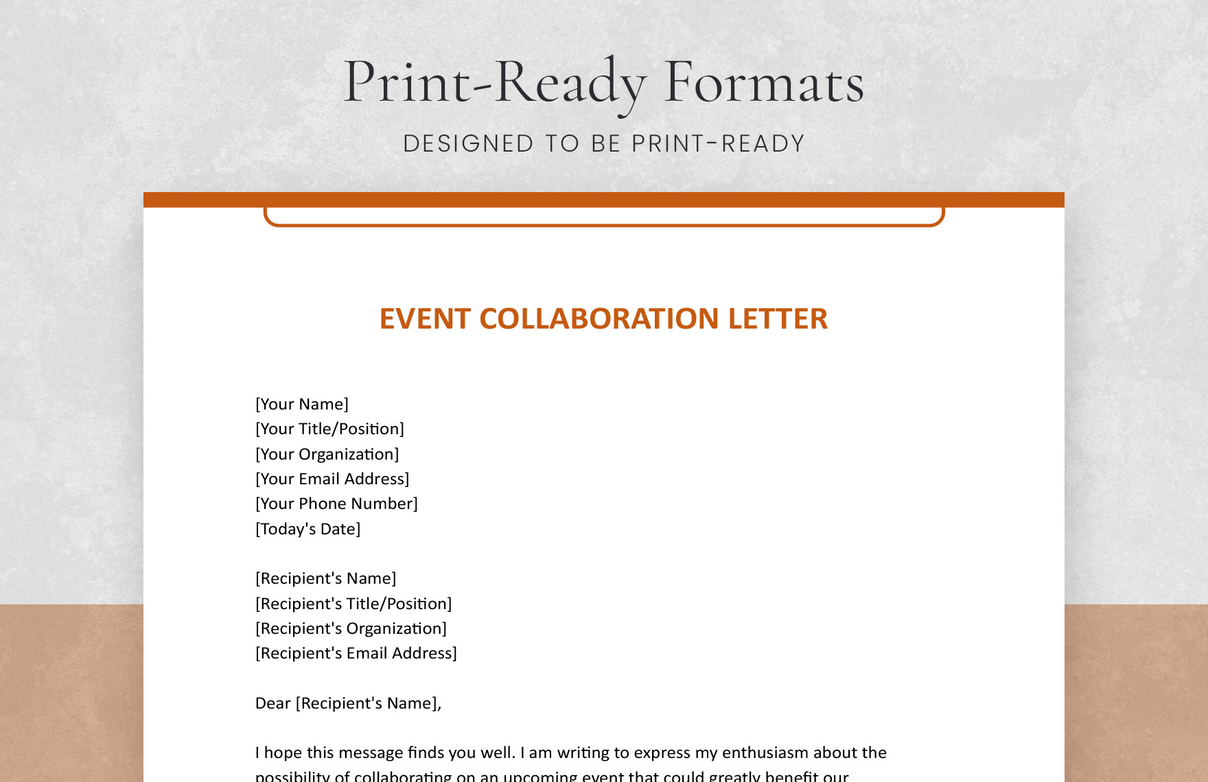 Event Collaboration Letter