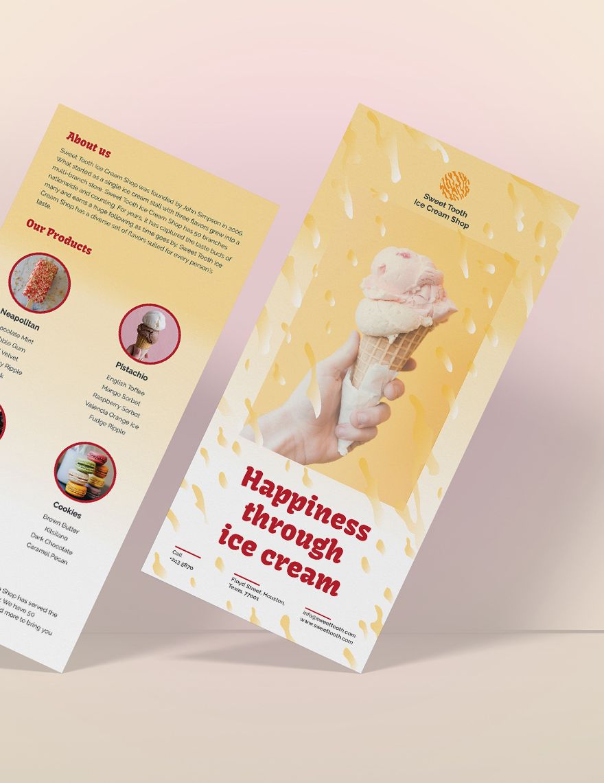 Ice Cream DL Card Template
