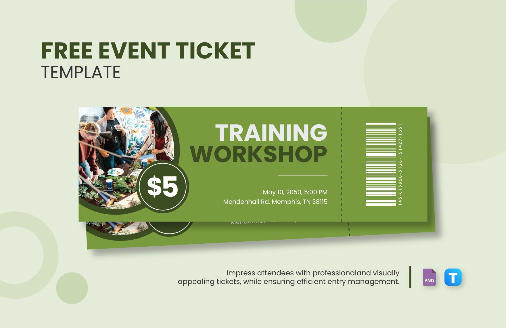 Event Ticket Template in PNG