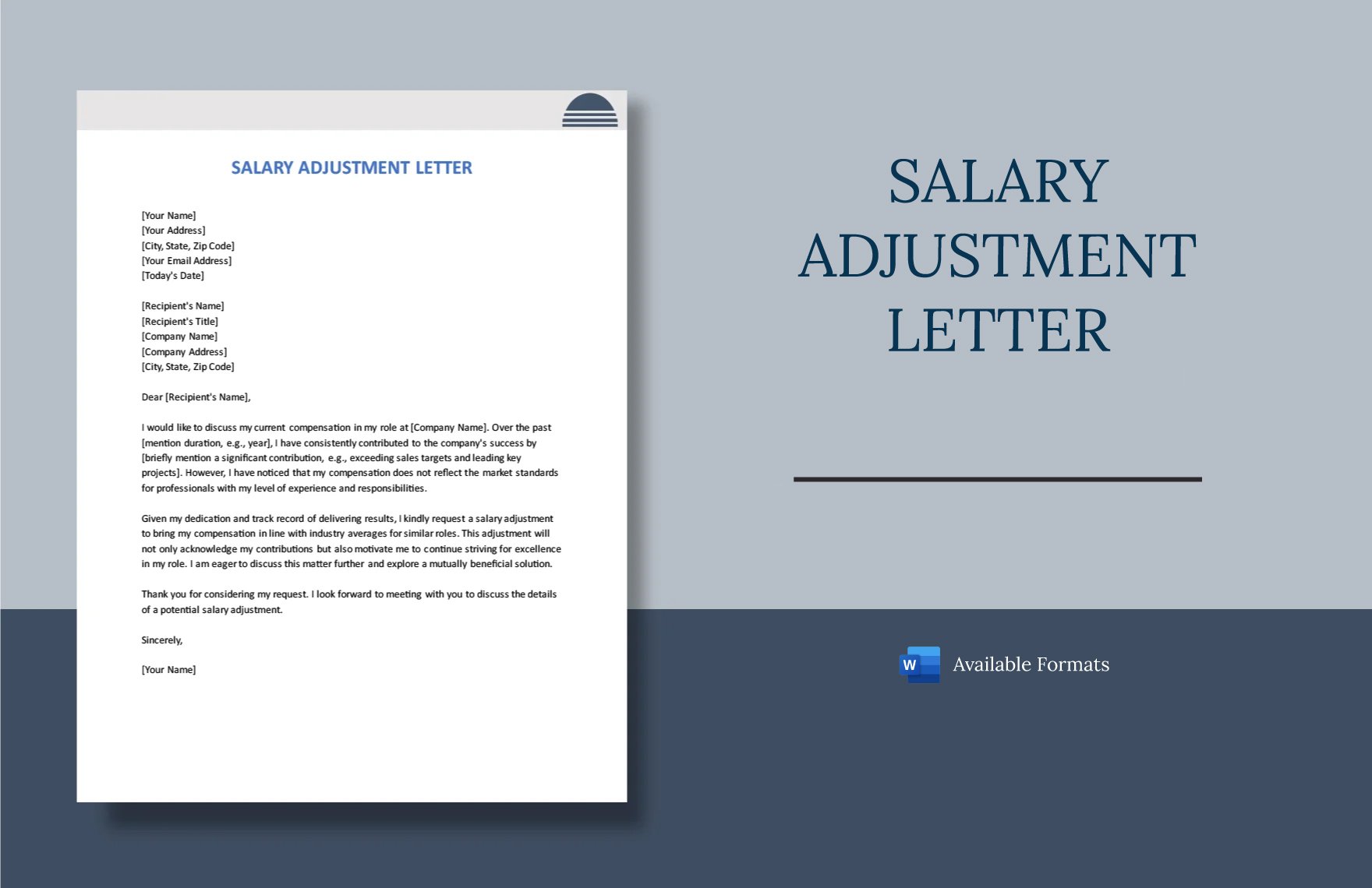 Salary Adjustment Letter in Word