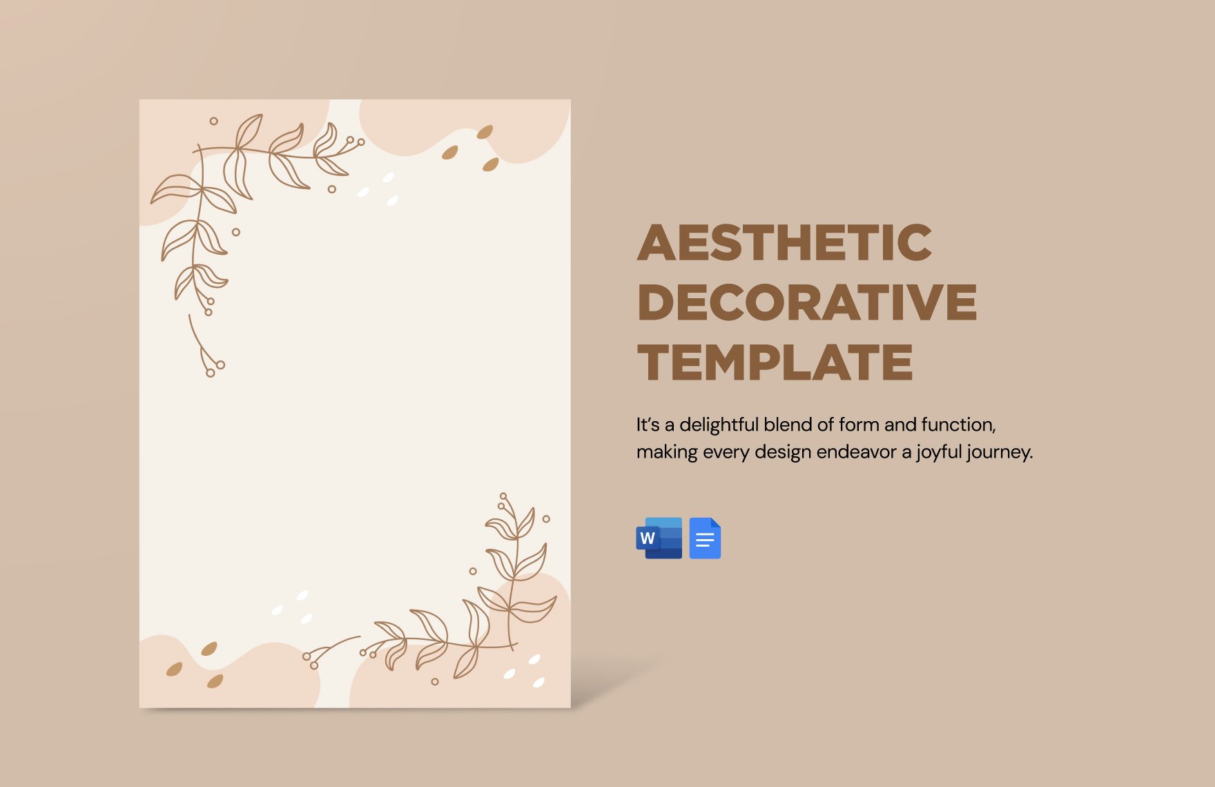 Free Aesthetic Decorative Template in Word, Google Docs