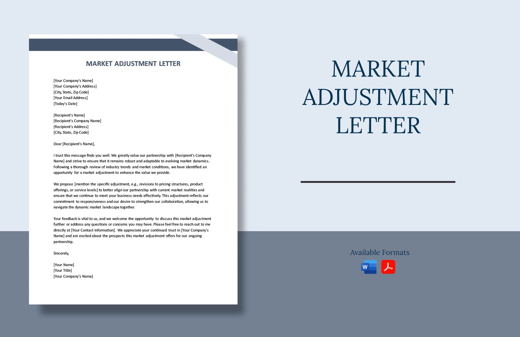 Market Adjustment Letter