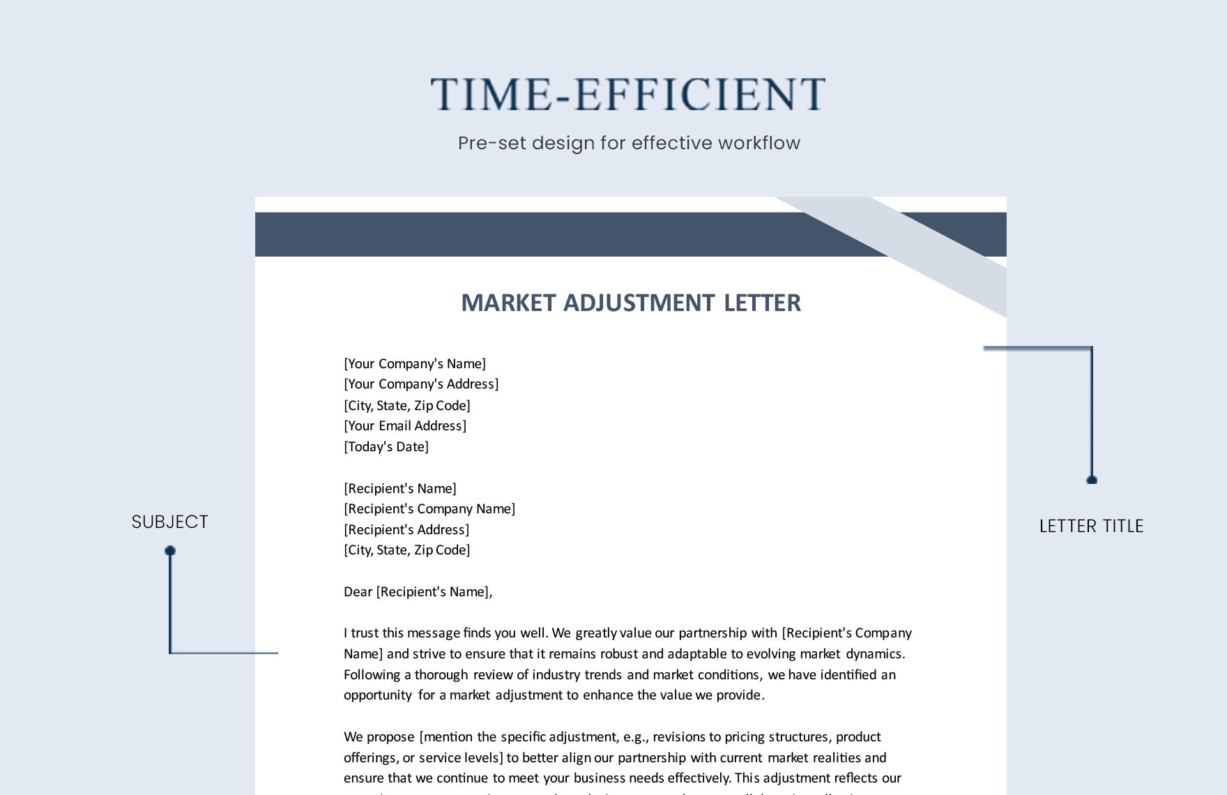 Market Adjustment Letter