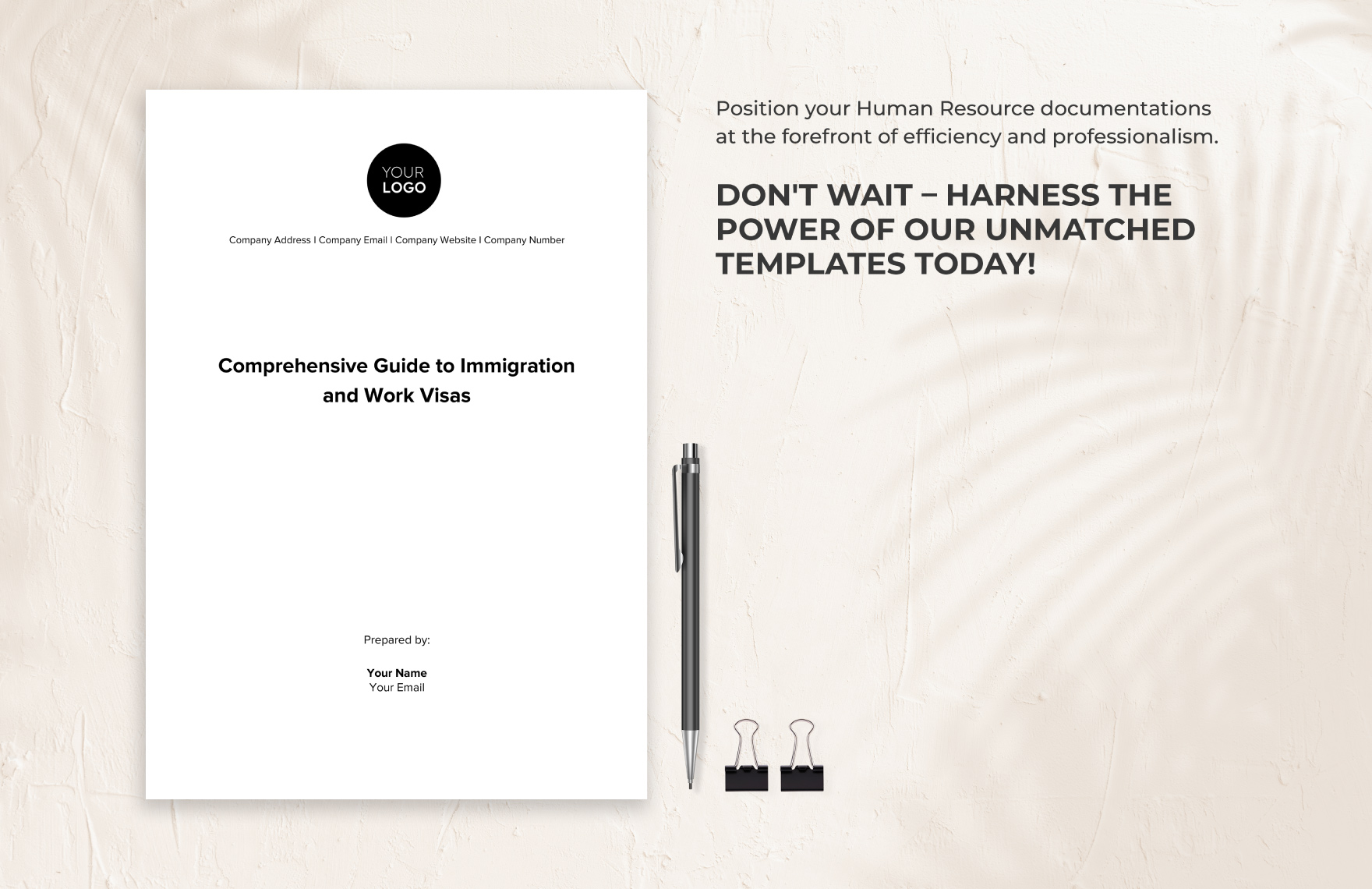 Comprehensive Guide to Immigration and Work Visas HR Template