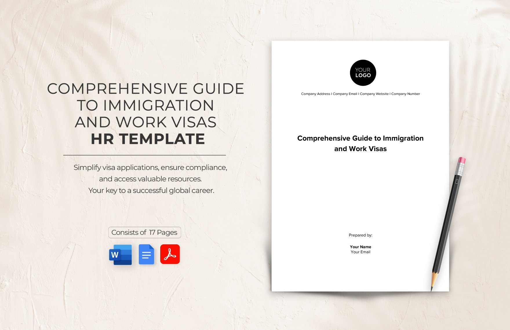 Comprehensive Guide to Immigration and Work Visas HR Template in Word, Google Docs, PDF