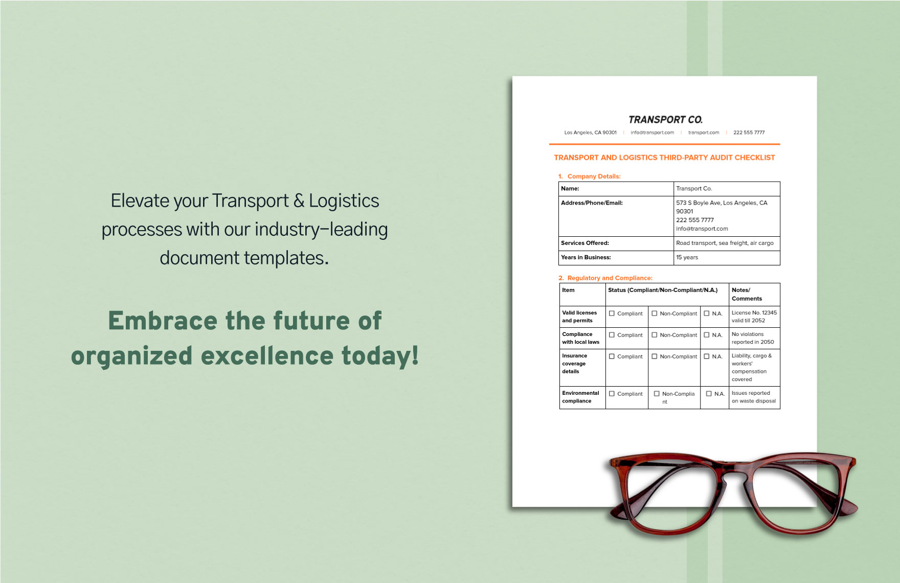 Transport and Logistics Notice of Force Majeure Template