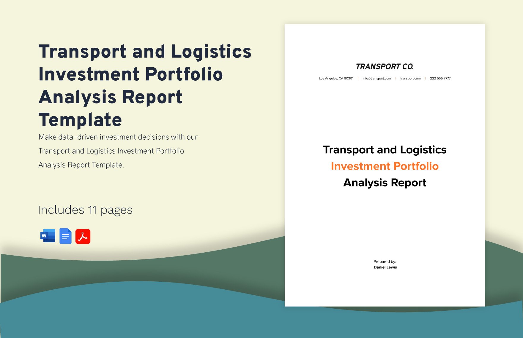 Transport and Logistics  Investment Portfolio  Analysis Report  Template