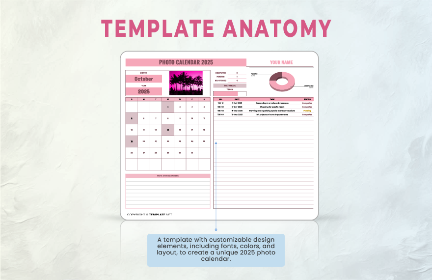 Photo Calendar 2025 Template