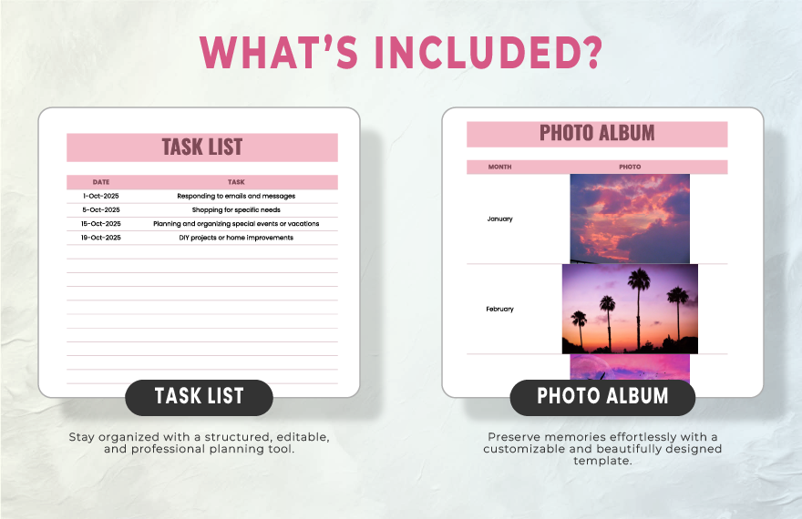 Photo Calendar 2025 Template