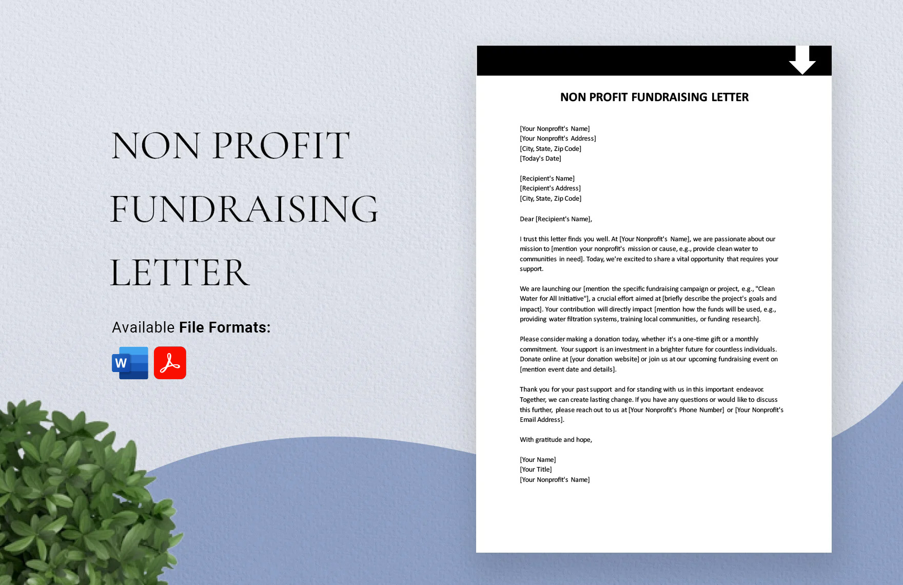 Nonprofit Fundraising Letter in Word, PDF
