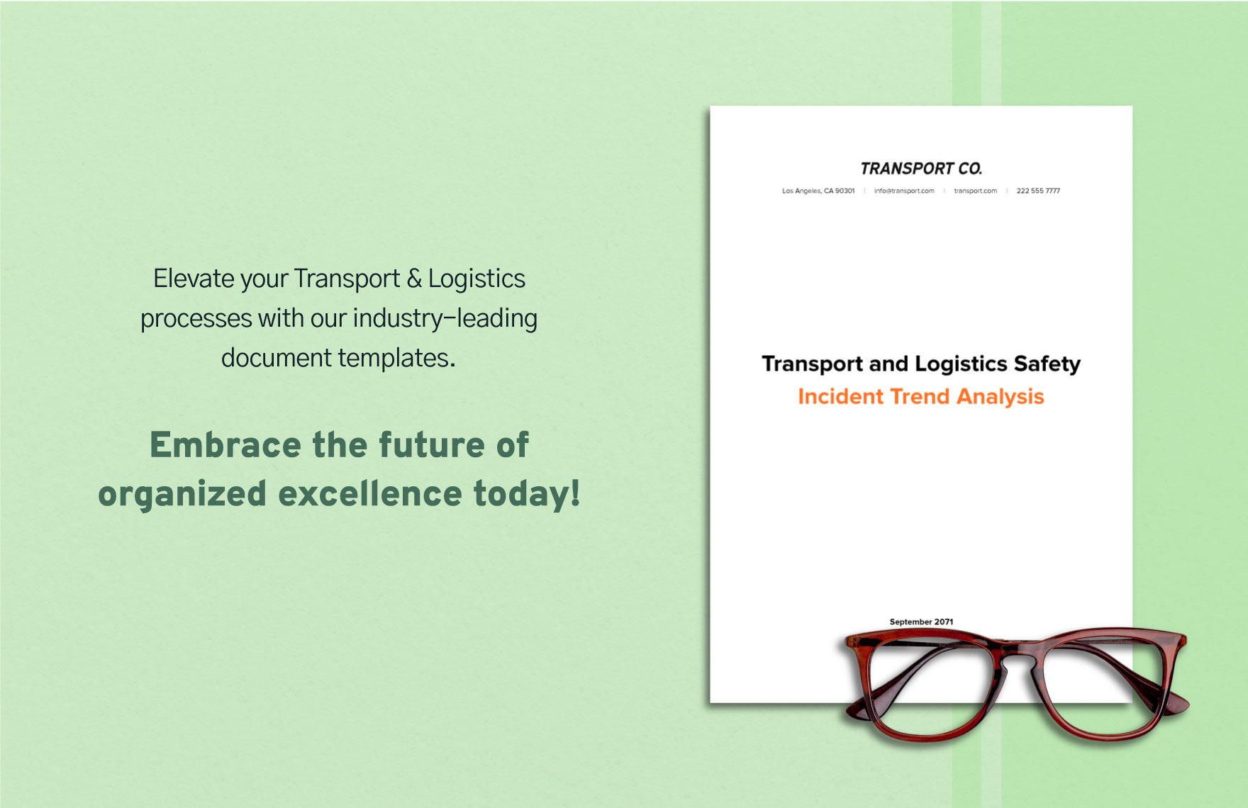 Transport and Logistics Safety Incident Trend Analysis Template