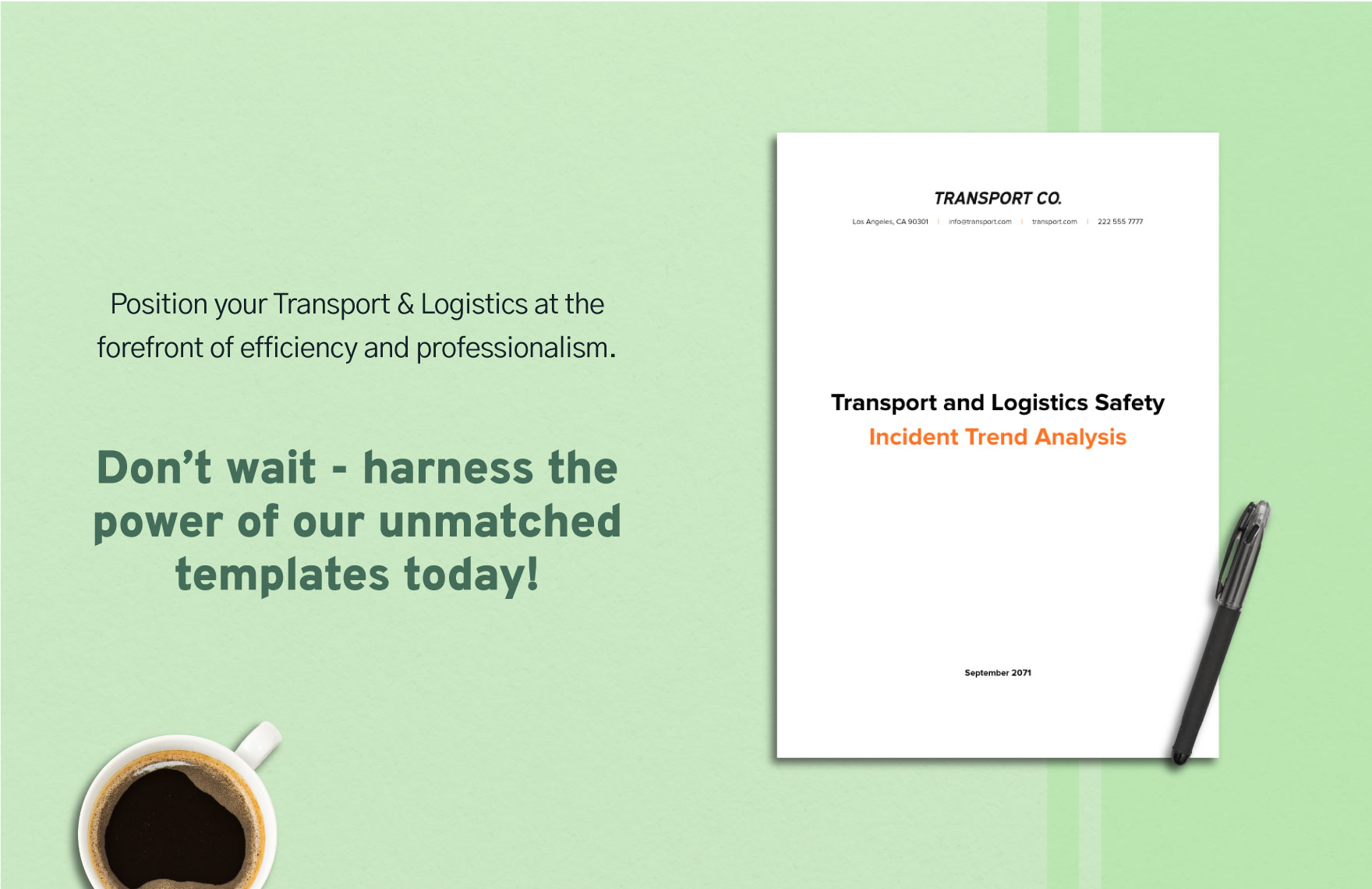 Transport and Logistics Safety Incident Trend Analysis Template