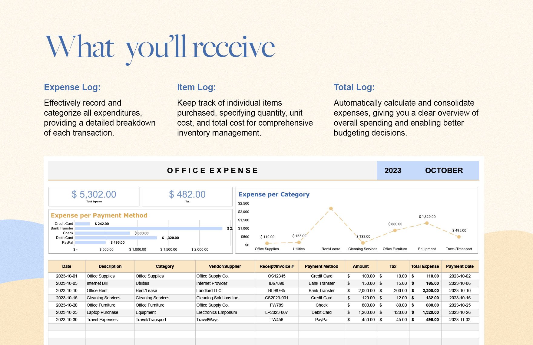 Office Expense Template