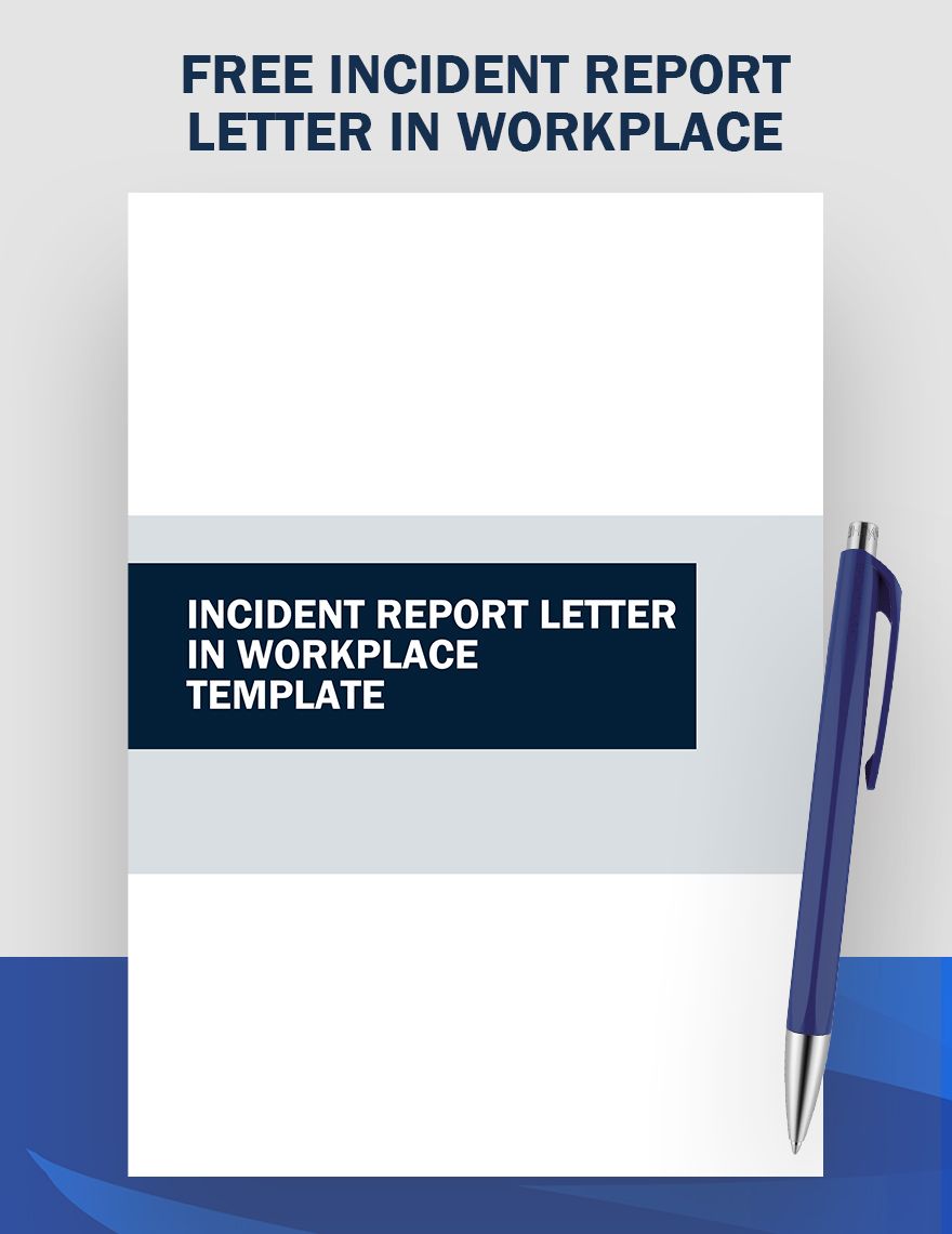 Incident Report Letter in Workplace