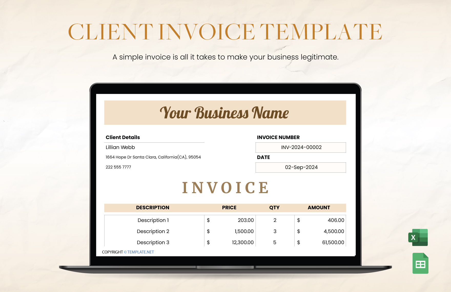 Client Invoice Template