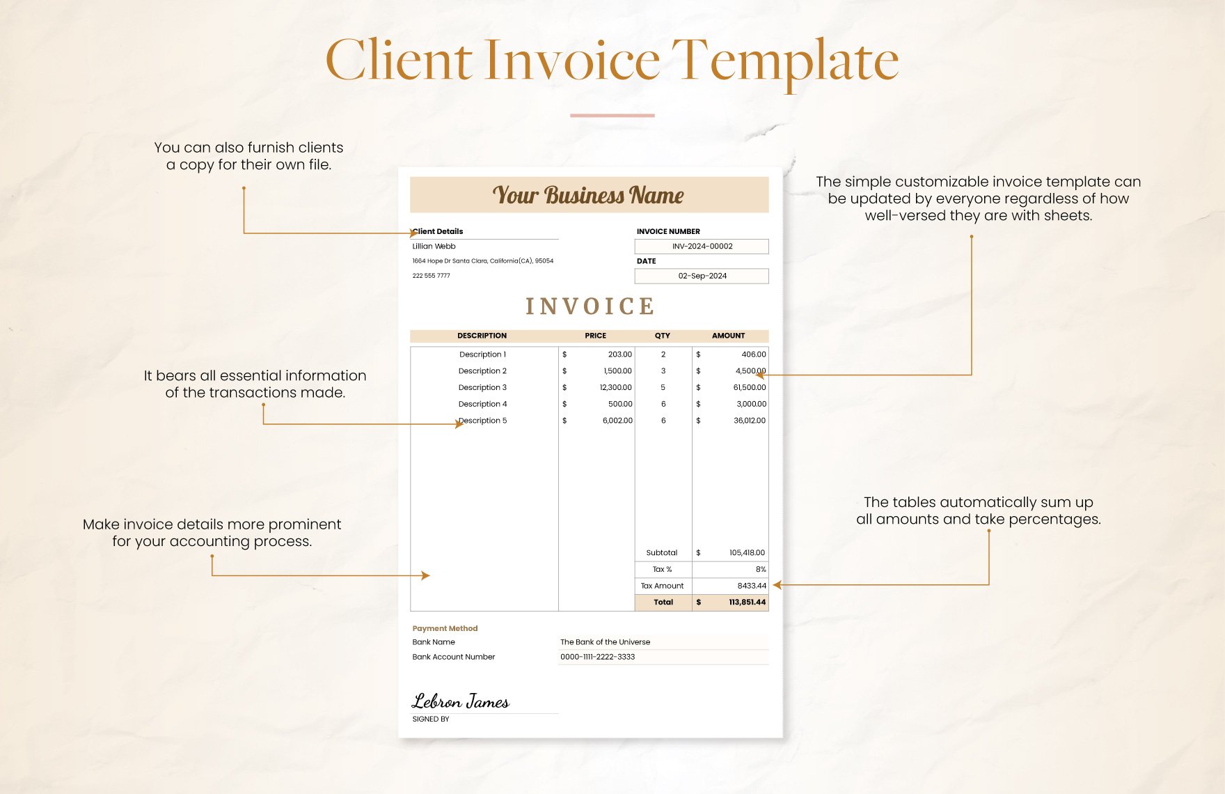 Client Invoice Template