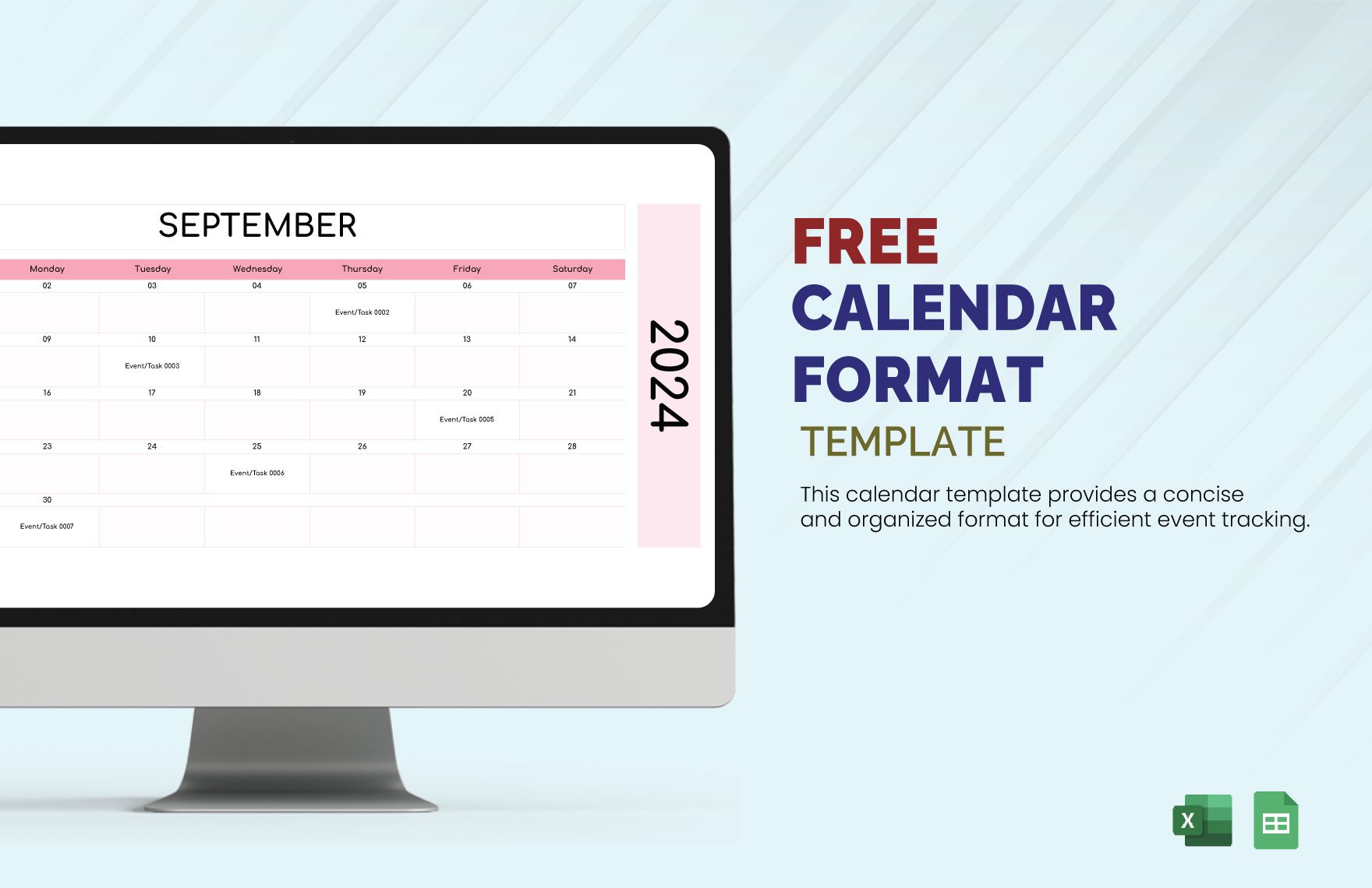 Calendar Format Template