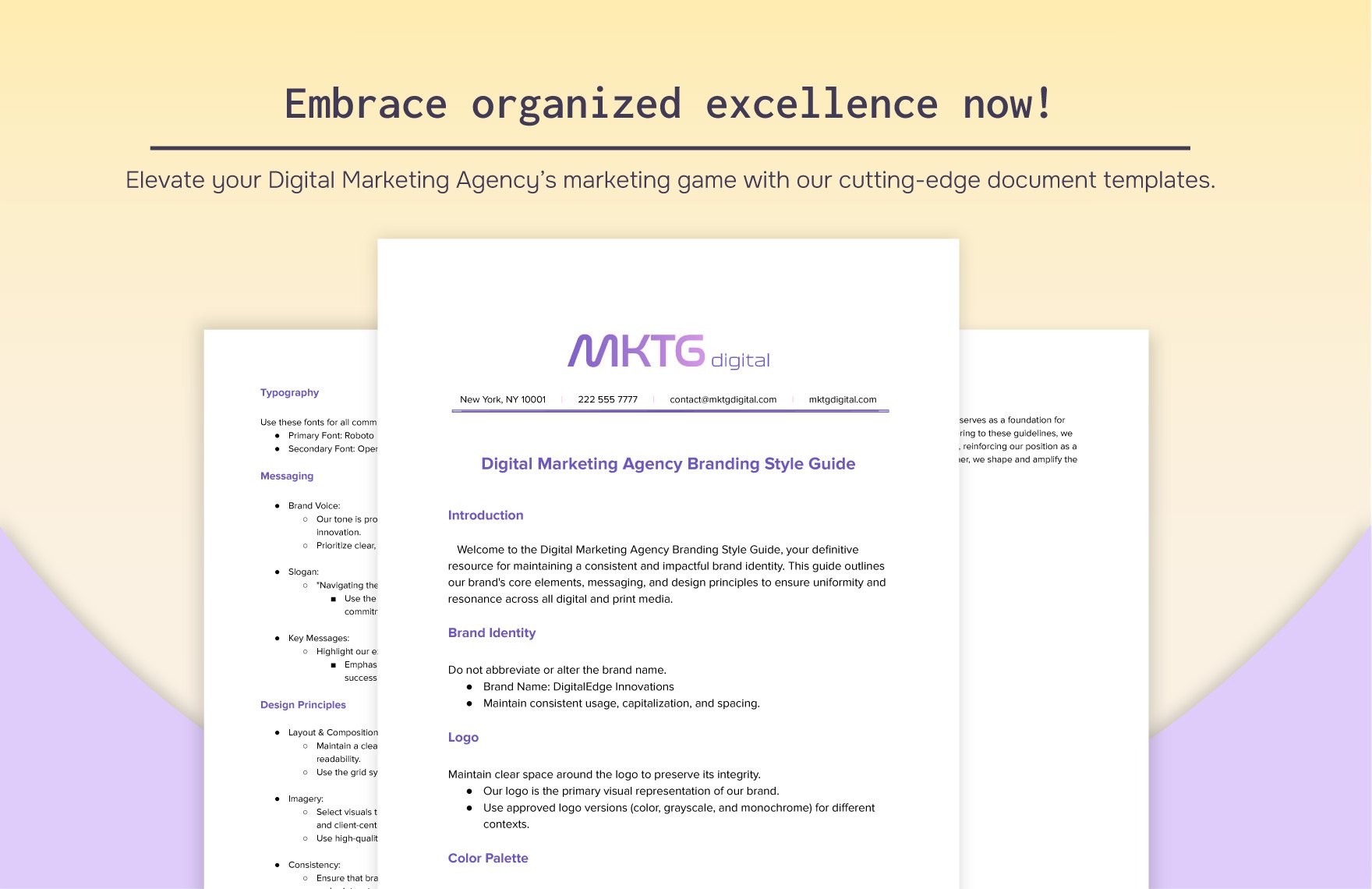 Digital Marketing Agency Branding Style Guide Template