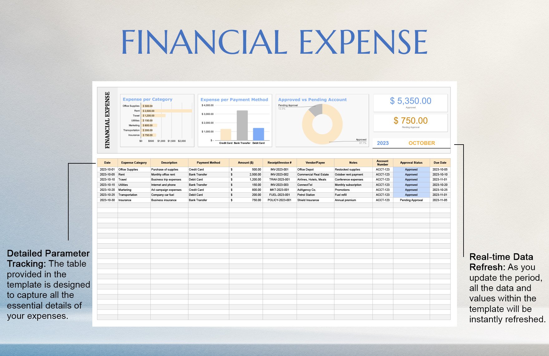 Financial Expense Template