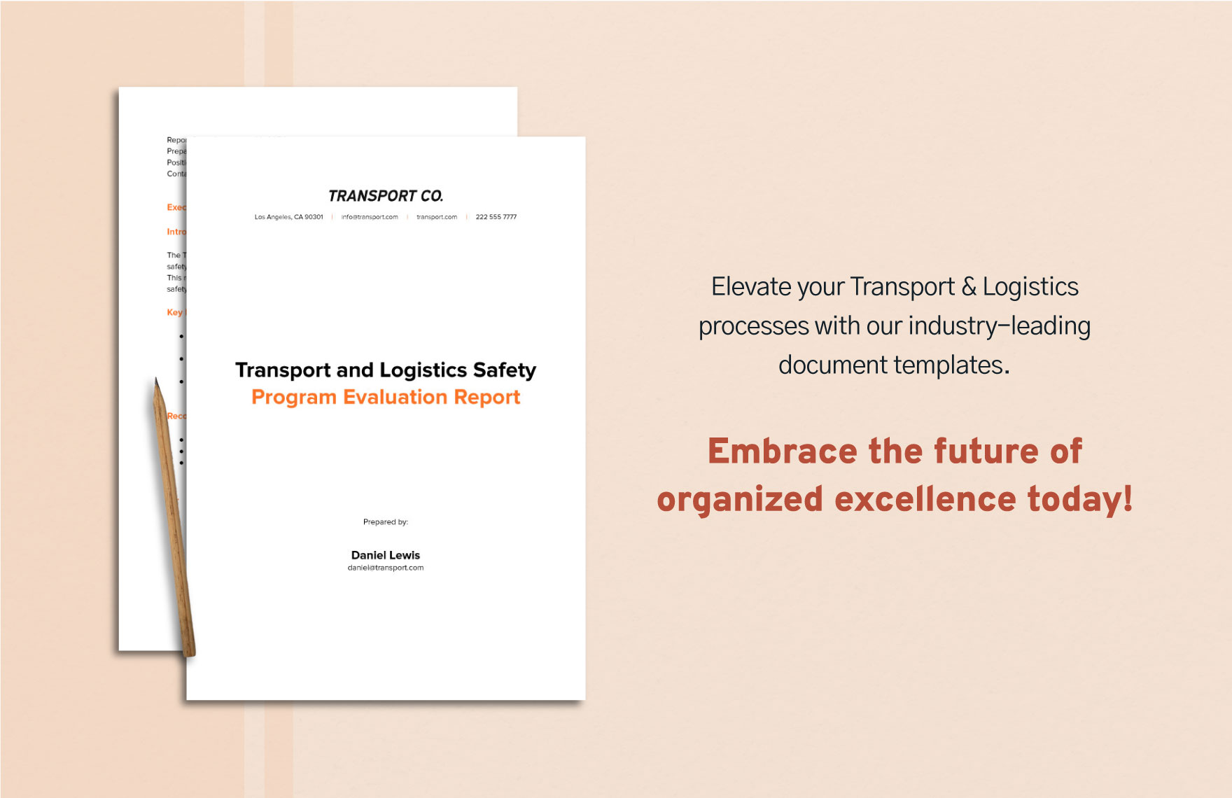 Transport and Logistics Safety Program Evaluation Report Template