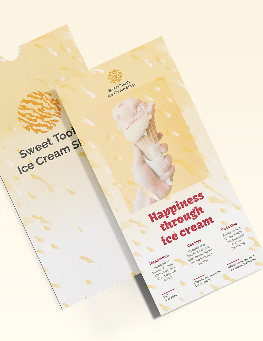 Ice Cream Rackcard Template