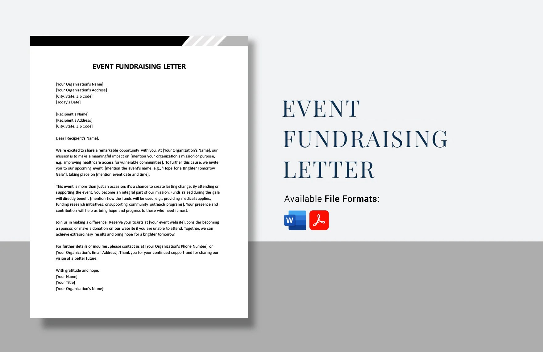Event Fundraising Letter in Word, PDF
