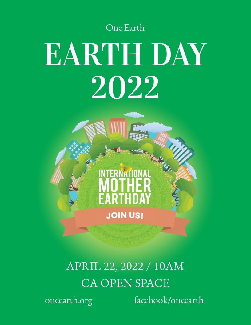 Free International Earth Day Flyer Template.jpe