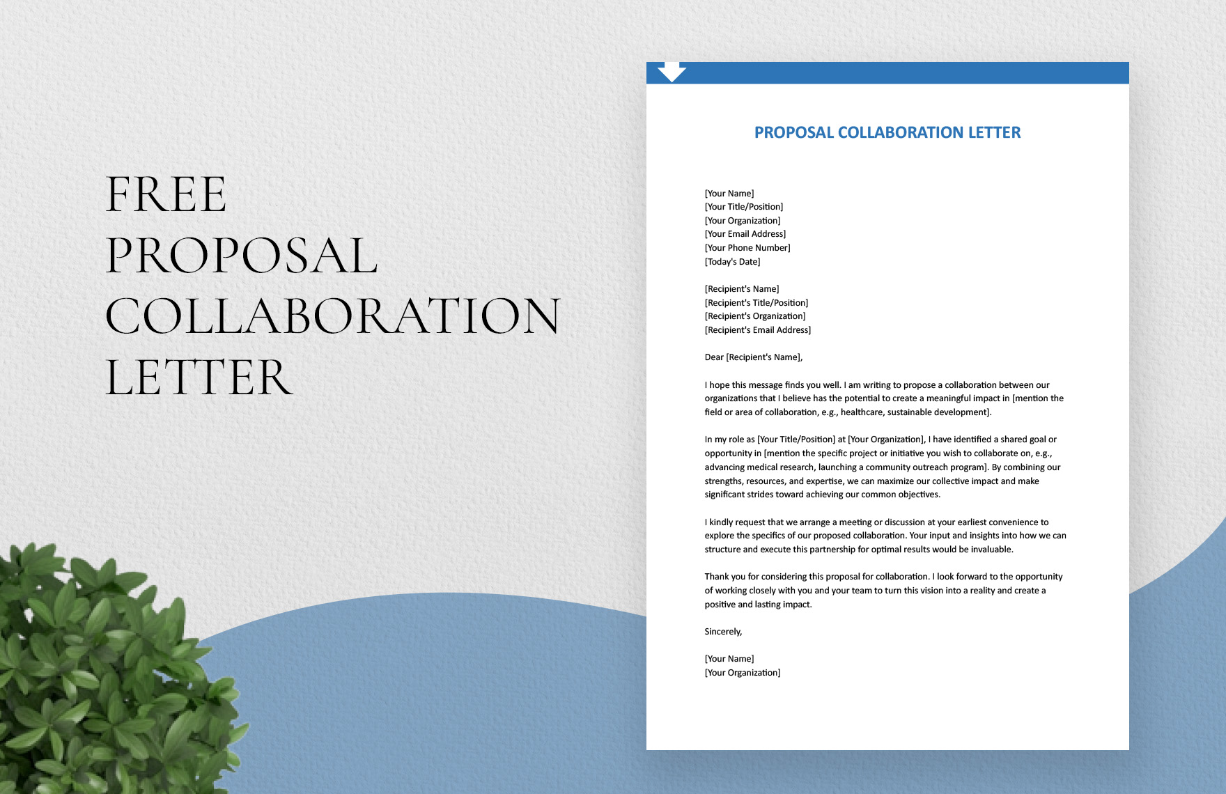 Proposal Collaboration Letter in Word, Google Docs