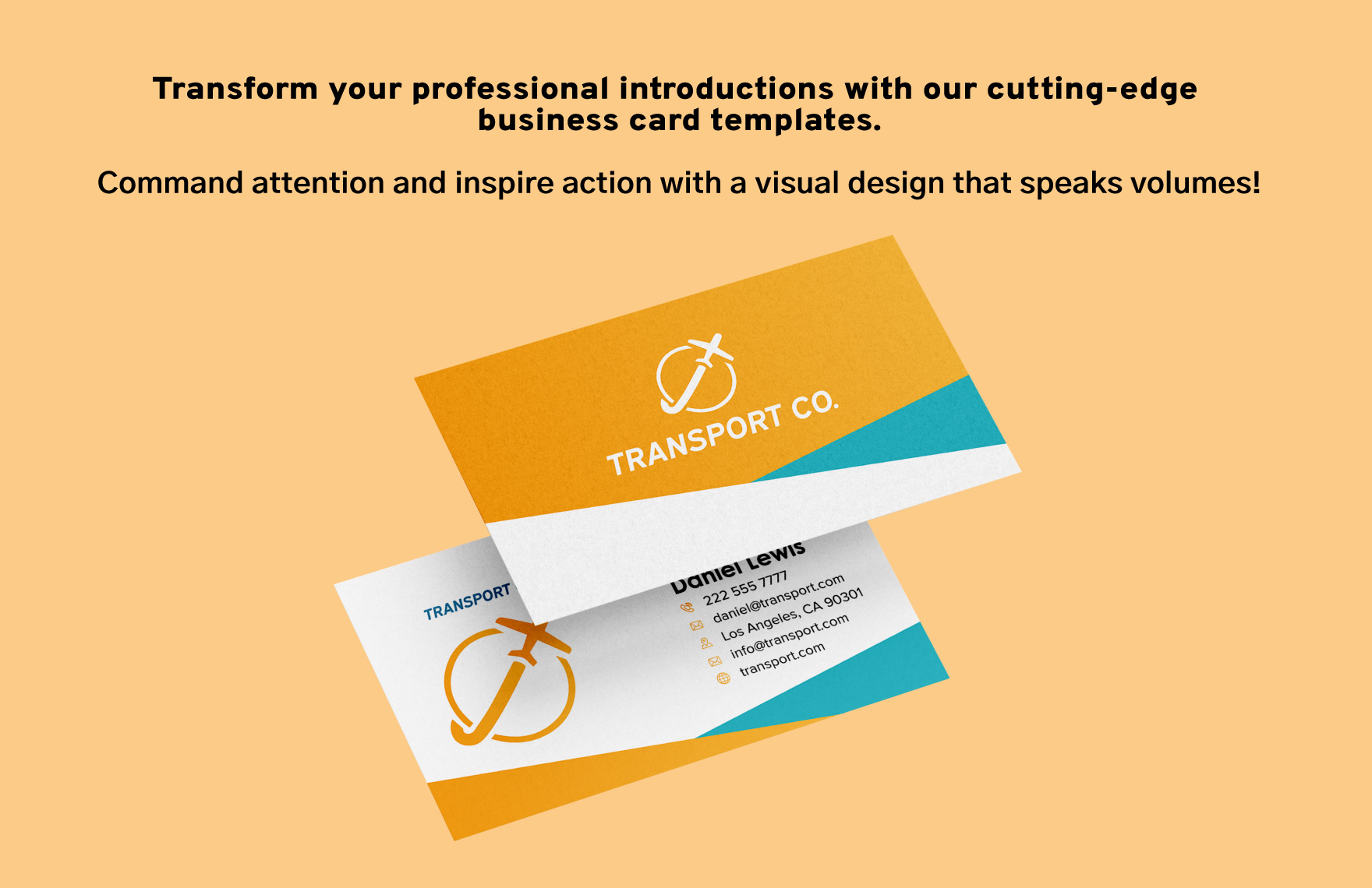 Transport and Logistics Air Cargo Specialist Business Card Template