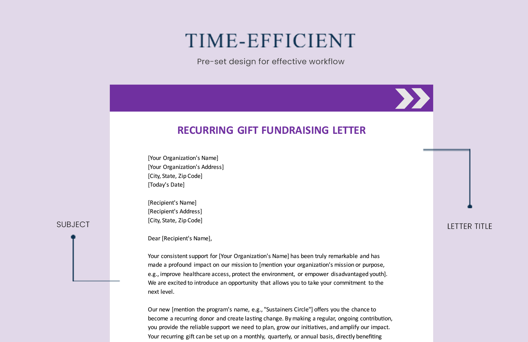 Recurring Gift Fundraising Letter