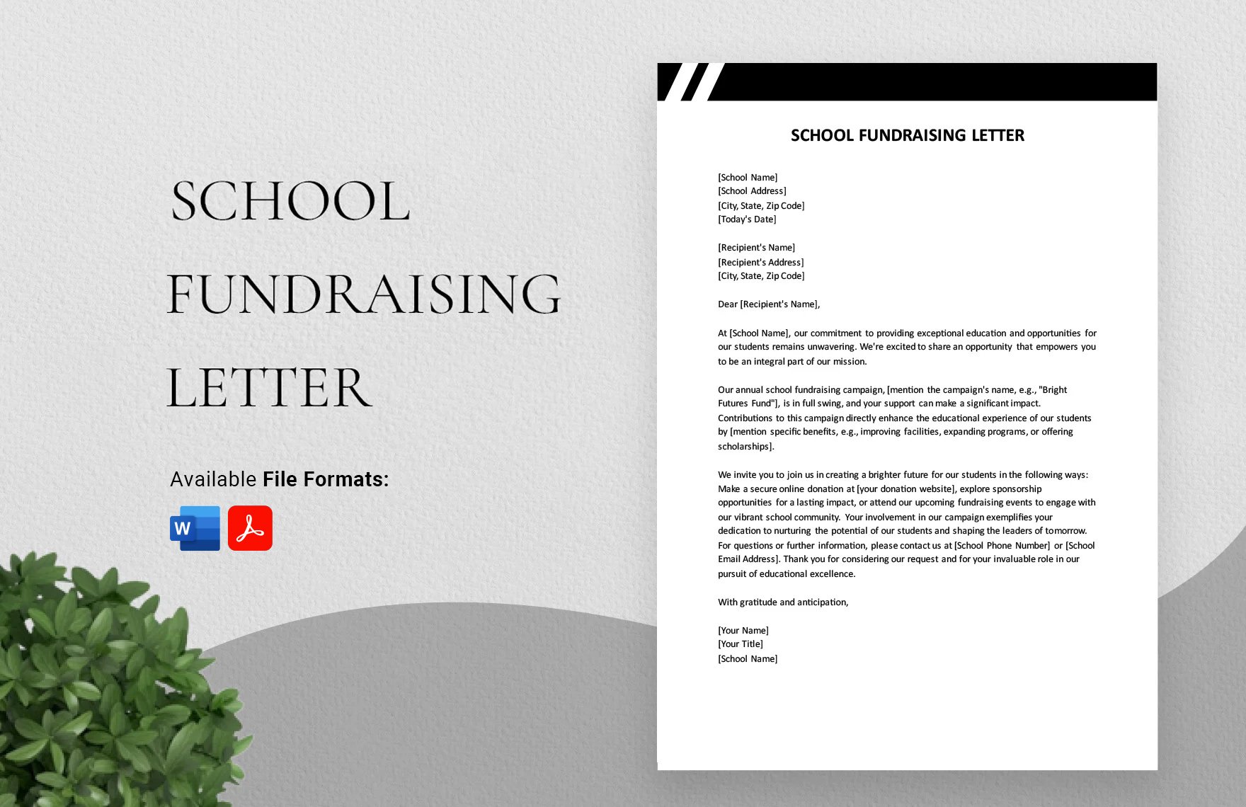School Fundraising Letter in Word, PDF