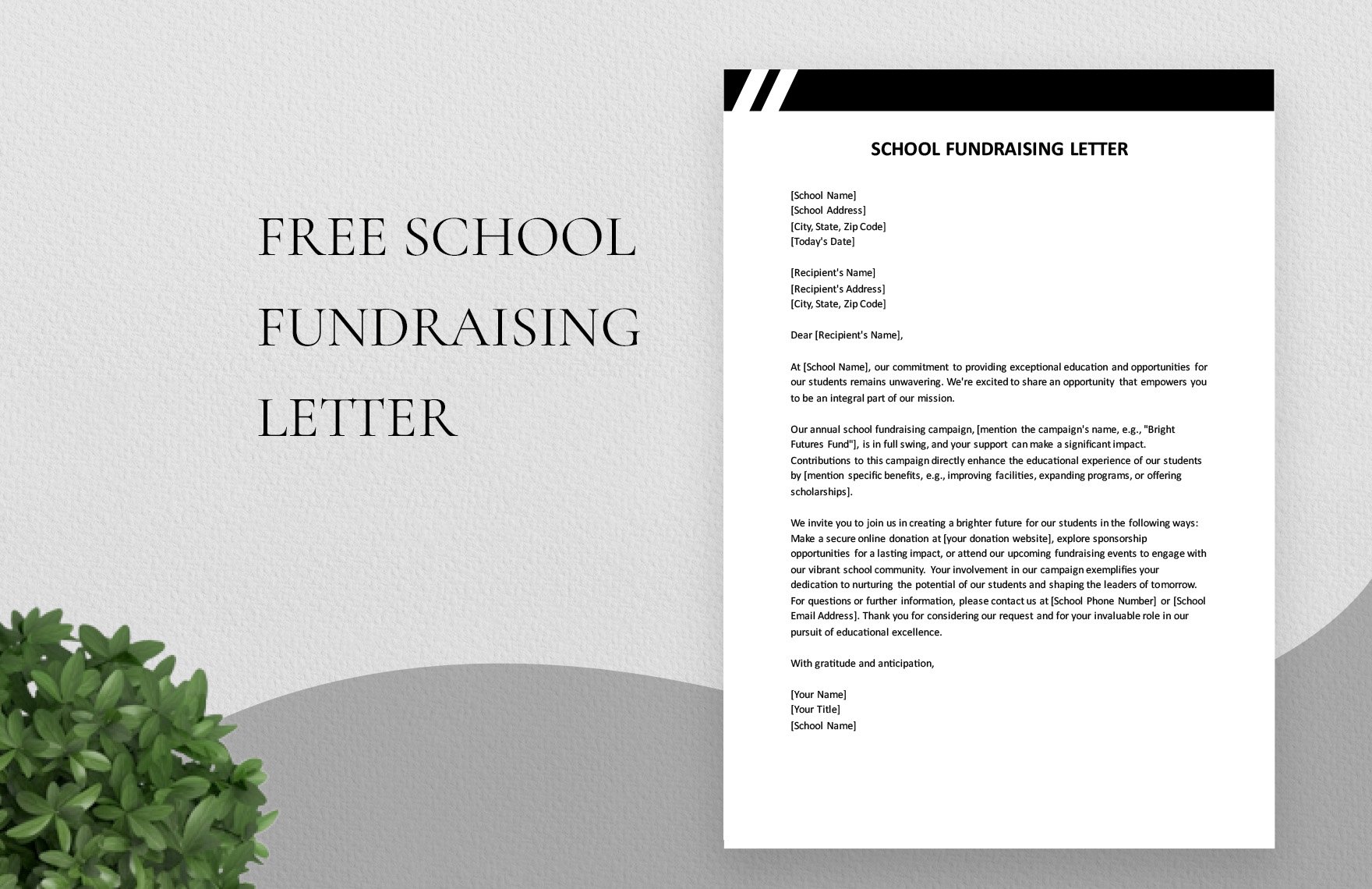 School Fundraising Letter